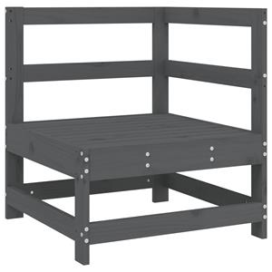 vidaXL 5-delige Loungeset massief grenenhout grijs