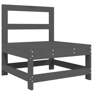 vidaXL 5-delige Loungeset massief grenenhout grijs