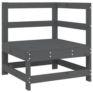 vidaXL 5-delige Loungeset massief grenenhout grijs
