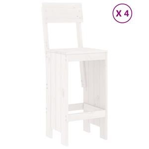 vidaXL 5-delige Barset massief grenenhout wit