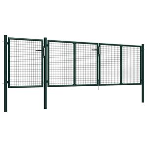 vidaXL Poort 400x100 cm staal groen