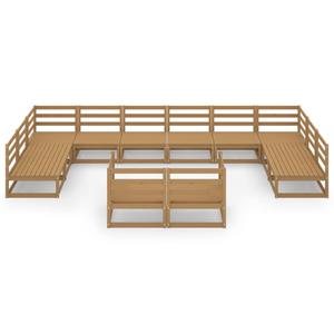 vidaXL 12-delige Loungeset massief grenenhout