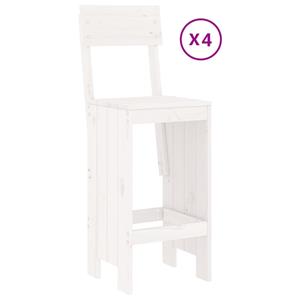 vidaXL 5-delige Barset massief grenenhout wit