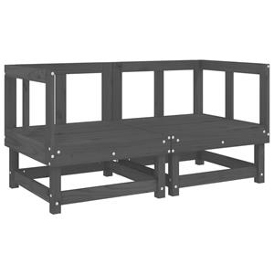 vidaXL 6-delige Loungeset massief grenenhout grijs