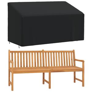 vidaxl Tuinhoes 3-zitsbank 420D 175x85x68/94 cm oxford zwart