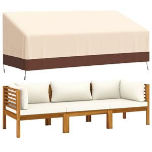 vidaxl Tuinhoes 3-zitsbank 600D 204x86x48/73 cm oxford beige