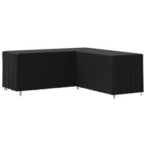 vidaXL Tuinmeubelhoezen 2 st L-vormig 420D 254x254x80 cm oxford stof