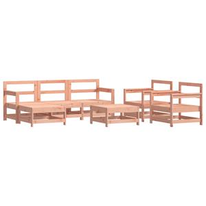 vidaXL 7-delige Loungeset met kussens massief douglashout