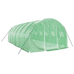 vidaXL Tuinkas met stalen frame 18 m² 6x3x2 m groen