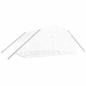 vidaXL Tuinkas met stalen frame 24 m² 6x4x2,85 m wit