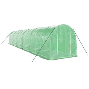 vidaXL Tuinkas met stalen frame 24 m² 12x2x2 m groen