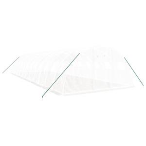 vidaXL Tuinkas met stalen frame 48 m² 12x4x2 m wit