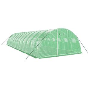 vidaXL Tuinkas met stalen frame 48 m² 12x4x2 m groen