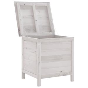 vidaXL Tuinbox 50x49x56,5 cm massief vurenhout wit