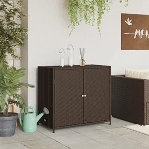 vidaXL Tuinkast 83x45x76 cm poly rattan bruin