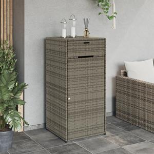 vidaXL Tuinkast 55x55x111 cm poly rattan grijs