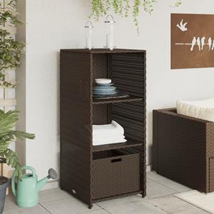 vidaXL Tuinkast 50x55x115 cm poly rattan bruin