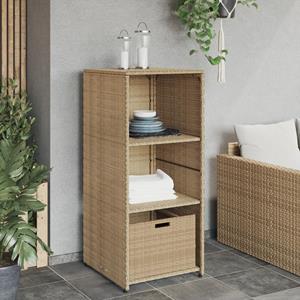 vidaXL Tuinkast 50x55x115 cm poly rattan beige