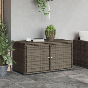 vidaXL Tuinkast 110x55x60,5 cm poly rattan grijs