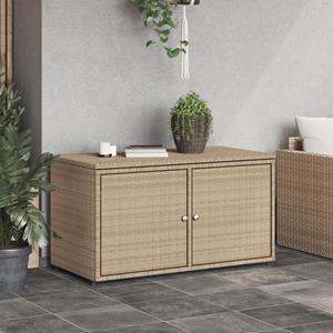 vidaXL Tuinkast 110x55x60,5 cm poly rattan beige