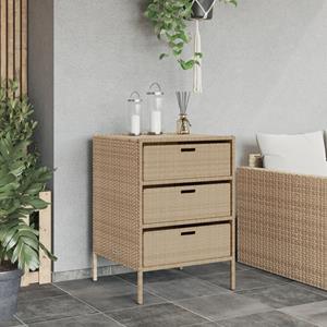 vidaXL Tuinkast 55x59x80 cm poly rattan beige