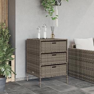 vidaXL Tuinkast 55x59x80 cm poly rattan grijs