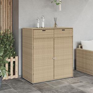 vidaXL Tuinkast 105x55x113 cm poly rattan beige