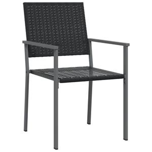 vidaXL Tuinstoelen 4 st 54x62,5x89 cm poly rattan zwart