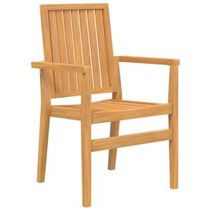 vidaXL Tuinstoelen stapelbaar 4 st 56,5x57,5x91 cm massief teakhout
