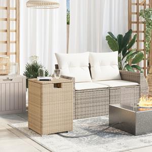 vidaXL Afdekkast voor propaangasfles 40x40x60 cm Poly Rattan beige