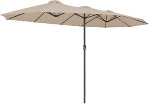 Kingsleeve Dubbele Parasol Taupe met UV-bescherming 80+