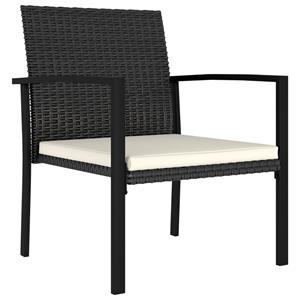 vidaXL Tuinstoelen 2 st poly rattan zwart