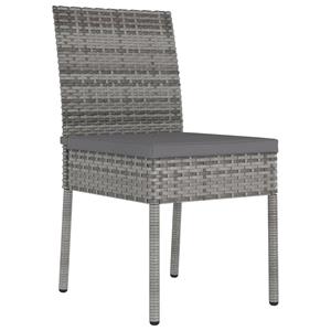 vidaXL Tuinstoelen 4 st poly rattan grijs