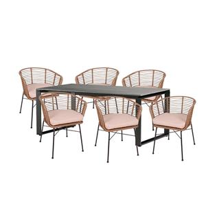 NADUVI Collection Tuinset Turion met 6 tuinstoelen Illamis | 