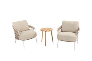 4 Seasons Outdoor Low Dining Bistroset Dalias Zucca 3-delig Teak
