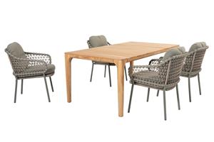 4 Seasons Outdoor Diningset Liam Jura 5-delig Teak 180 x 100 cm