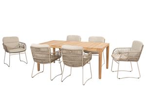 4 Seasons Outdoor Diningset Liam Murcia 7-delig Teak 180 x 100 cm