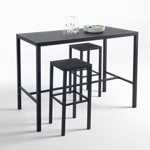 LA REDOUTE INTERIEURS Hoge eettafel in geperforeerd staal metaal, Choe