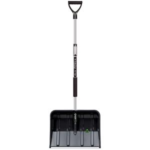 Merkloos Bladerenschep / bladerenschuiver zwart telescopische steel 115 - 155 cm -