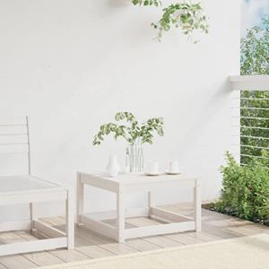 vidaXL Loungesofa Gartenhocker Weiß Massivholz Kiefer