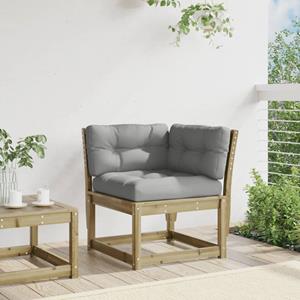 vidaXL Loungesofa Garten-Ecksofa mit Kissen 73x73x78 cm Kiefernholz Imprägniert