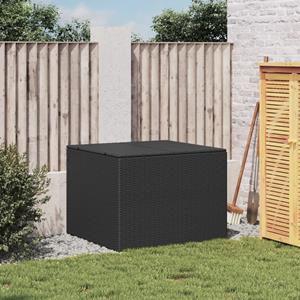 vidaXL Tuinbox 291 L poly rattan zwart