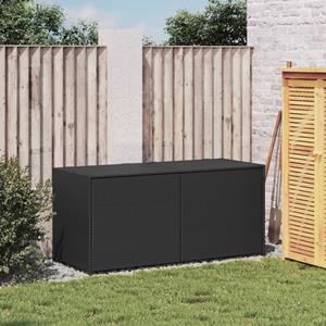 vidaXL Tuinbox 283 L poly rattan zwart