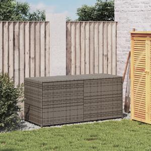 vidaXL Tuinbox 283 L poly rattan grijs