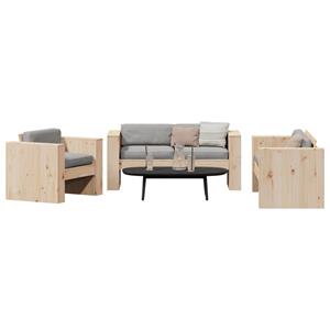 vidaXL 2-delige Loungeset massief grenenhout