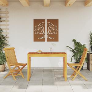 vidaXL Tuintafel 110x55x75 cm massief acaciahout