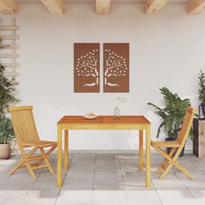 vidaXL Tuintafel 110x110x75 cm massief acaciahout