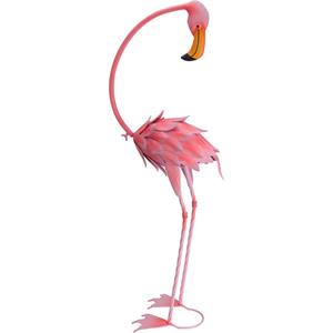 Merkloos Flamingo Metaal 30x16x70cm