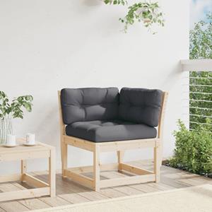 vidaXL Loungesofa Garten-Ecksofa mit Kissen 73x73x78 cm Massivholz Kiefer