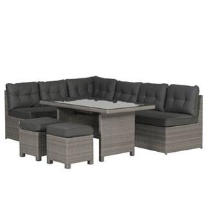 Garden Impressions Lapa lounge dining set 5-delig - grijs